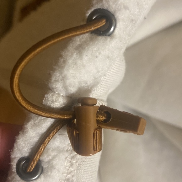 Carhartt women’s relaxed fit fleece pullover jacket white tan size small - Picture 9 of 10